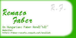 renato faber business card